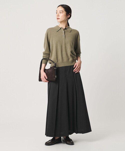 BEAUTY&YOUTH UNITED ARROWS(ビューティーアンドユースユナイテッドアローズ)の「ソリッド&ストライプ ワイドプリーツスカート(スカート・レディース・ダークグレー/ブラック・M/XS/S)」の8枚目の写真
