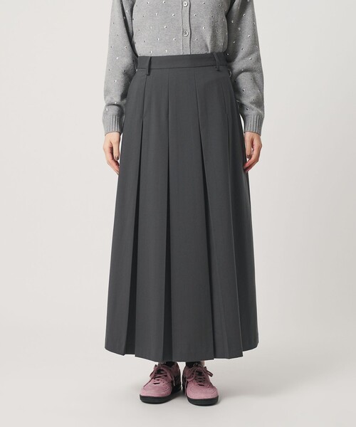 BEAUTY&YOUTH UNITED ARROWS(ビューティーアンドユースユナイテッドアローズ)の「ソリッド&ストライプ ワイドプリーツスカート(スカート・レディース・ダークグレー/ブラック・M/XS/S)」の9枚目の写真