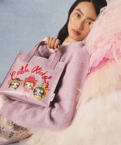 Cath Kidston(キャスキッドソン)の「スモール ブックバッグ Cat Placement(トートバッグ・レディース・パープル・FREE)」の1枚目の写真