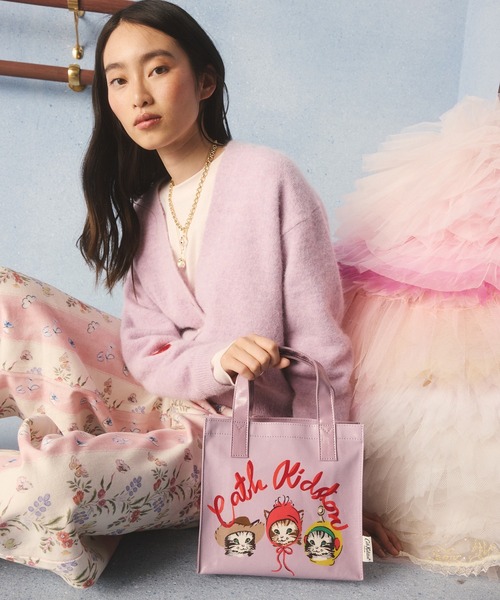 Cath Kidston(キャスキッドソン)の「スモール ブックバッグ Cat Placement(トートバッグ・レディース・パープル・FREE)」の6枚目の写真