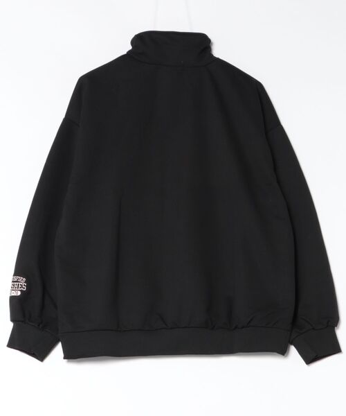 GORGE(ゴージ)の「カレッジロゴ ハーフジップ裏毛トップス|全3色(Tシャツ/カットソー・レディース・ブラック/レッド/杢グレー・F)」の9枚目の写真