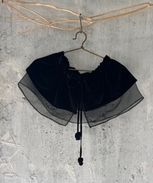 m.soeur（エムスール）の「ベルベットとオーガンジーのつけ襟（付け襟）」