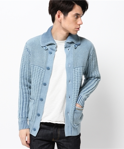 HYSTERIC GLAMOUR（ヒステリックグラマー）の「ORIGINAL BLUES×HYSTERIC ドンキーJK（カーディガン/ボレロ・メンズ・インディゴブルー/ブラック/ダークインディゴブルー・MEDIUM/SMALL/LARGE）」の11枚目の写真