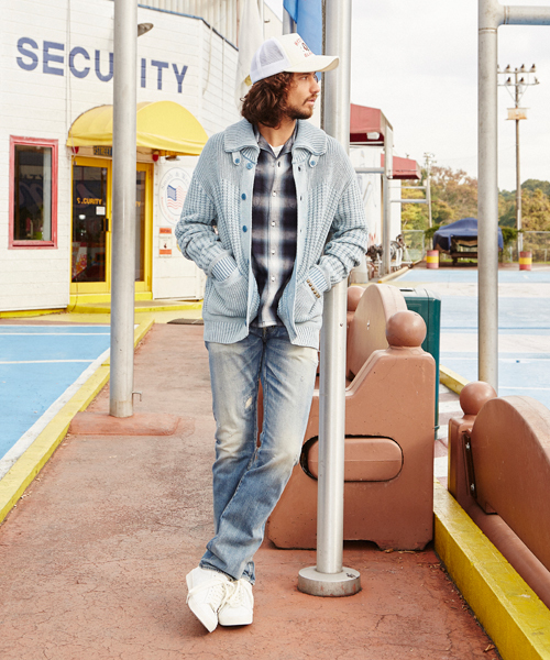 HYSTERIC GLAMOUR（ヒステリックグラマー）の「ORIGINAL BLUES×HYSTERIC ドンキーJK（カーディガン/ボレロ・メンズ・インディゴブルー/ブラック/ダークインディゴブルー・MEDIUM/SMALL/LARGE）」の12枚目の写真