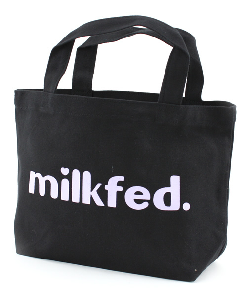 MILKFED.（ミルクフェド）の「MINI TOTE BAG Oui (BLACK)（トートバッグ・レディース・ライトグリーン/ライトパープル/ピンク/ホワイト/ピンク系その他/オレンジ・ONE SIZE）」の4枚目の写真