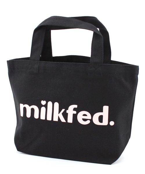 MILKFED.（ミルクフェド）の「MINI TOTE BAG Oui (BLACK)（トートバッグ・レディース・ライトグリーン/ライトパープル/ピンク/ホワイト/ピンク系その他/オレンジ・ONE SIZE）」の5枚目の写真