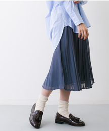 MERLOT | シフォンプリーツミモレスカート575-7527TK(スカート)