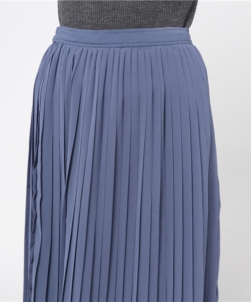 MERLOT（メルロー）の「シフォンプリーツミモレスカート575-7527TK（スカート・レディース・ブルー/ピンク/ベージュ/アイボリー/ブラック/カーキ・FREE）」の10枚目の写真