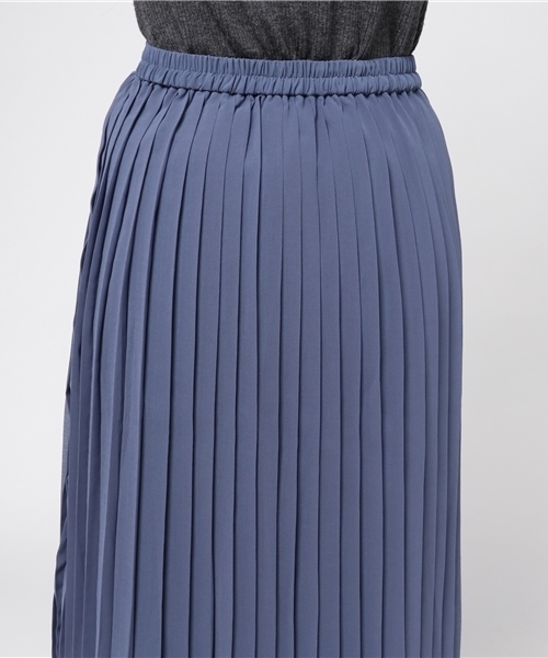 MERLOT（メルロー）の「シフォンプリーツミモレスカート575-7527TK（スカート・レディース・ブルー/ピンク/ベージュ/アイボリー/ブラック/カーキ・FREE）」の11枚目の写真