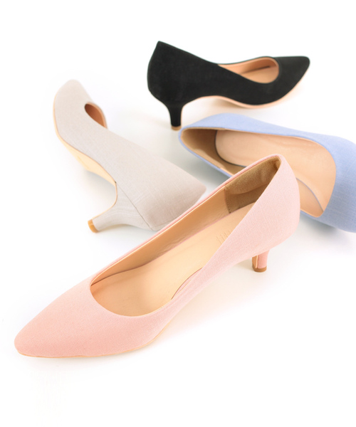 titivate（ティティベイト）の「6cmﾋｰﾙﾎﾟｲﾝﾃｯﾄﾞﾄｩｶﾗｰﾊﾟﾝﾌﾟｽ（パンプス・レディース・サックスブルー/ライトピンク/ライトグレー・S/L/M/LL）」の3枚目の写真