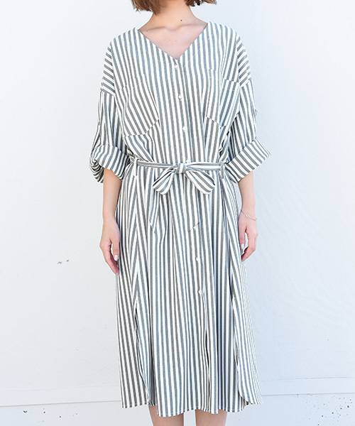 Eldia'lu（エルディアル）の「2wayストライプロングワンピース（ワンピース・レディース・ピンク/グリーン・MEDIUM）」の9枚目の写真