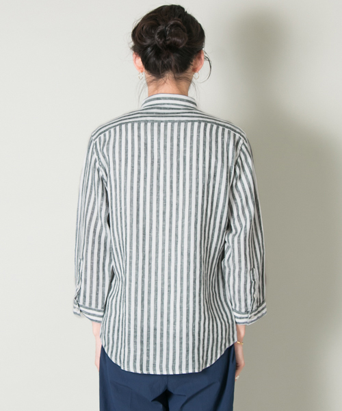 URBAN RESEARCH（アーバンリサーチ）の「UR EUROPEAN LINEN SHIRT（シャツ/ブラウス・メンズ・ピンク/ストライプ/ブルー/ホワイト/グリーン/その他2/その他1/ネイビー/ドット/ライトブルー・LARGE/SMALL/MEDIUM）」の13枚目の写真