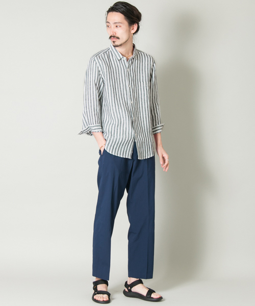 URBAN RESEARCH（アーバンリサーチ）の「UR EUROPEAN LINEN SHIRT（シャツ/ブラウス・メンズ・ピンク/ストライプ/ブルー/ホワイト/グリーン/その他2/その他1/ネイビー/ドット/ライトブルー・LARGE/SMALL/MEDIUM）」の21枚目の写真