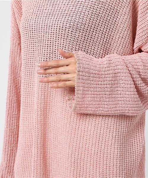 SEA（シー）の「シルクリネンプレーティングカットオフオーバーニット  