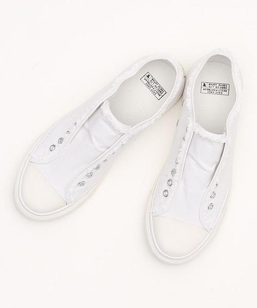 coen(コーエン)の「キャンバススリッポンスニーカー(メンズ)(スリッポン・メンズ・ホワイト/ブラック・MEDIUM/LARGE/SMALL)」の11枚目の写真