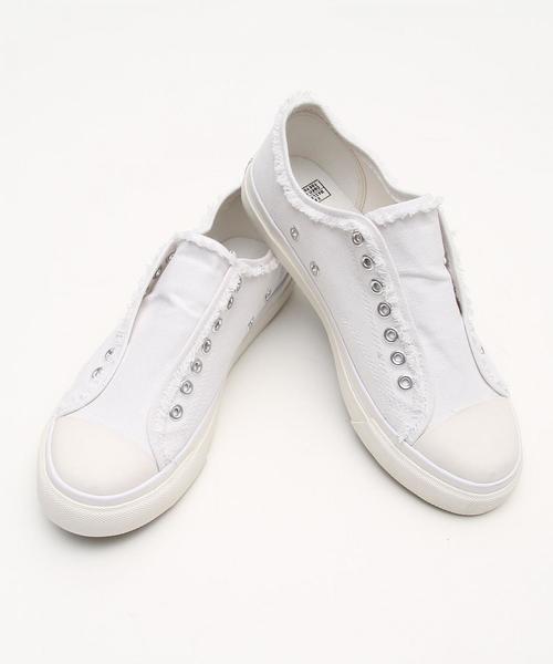 coen(コーエン)の「キャンバススリッポンスニーカー(メンズ)(スリッポン・メンズ・ホワイト/ブラック・MEDIUM/LARGE/SMALL)」の12枚目の写真