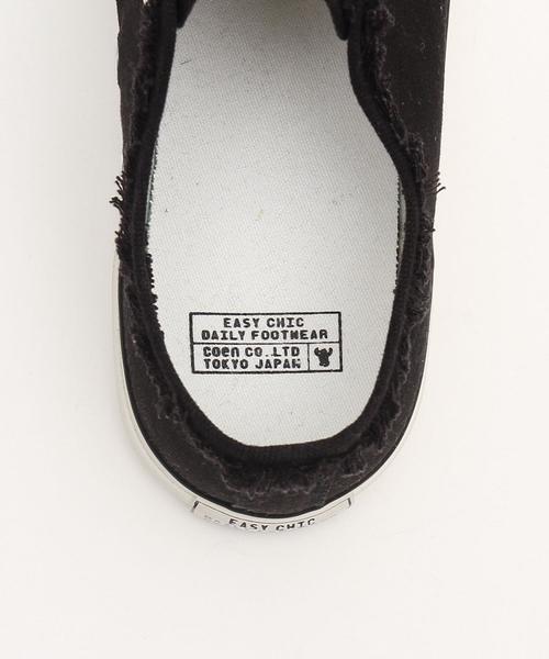 coen(コーエン)の「キャンバススリッポンスニーカー(メンズ)(スリッポン・メンズ・ホワイト/ブラック・MEDIUM/LARGE/SMALL)」の4枚目の写真