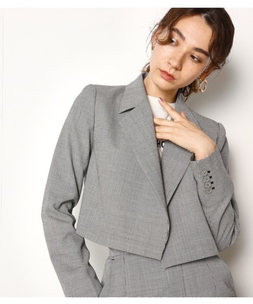 SLY（スライ）の「WOOL SHORT JK（その他アウター・レディース・ブラック/マルチ・1/2）」の2枚目の写真