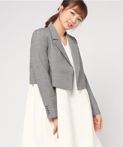 SLY（スライ）の「WOOL SHORT JK（その他アウター・レディース・ブラック/マルチ・1/2）」の5枚目の写真