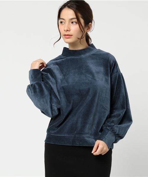 WEGO（ウィゴー）の「WEGO/カットコールハイネックボリュームプルオーバー（スウェット・レディース・ダークグリーン/オフホワイト/ブラック/キャメル/ライトピンク・FREE）」の12枚目の写真