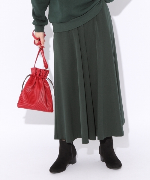 niko and...（ニコアンド）の「TRPUキモウフレアミドルパンツ（その他パンツ・レディース・チャコール/ブラック/キャメル/グリーン・4/3）」の4枚目の写真