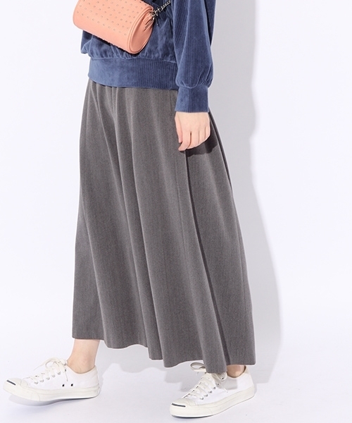 niko and...（ニコアンド）の「TRPUキモウフレアミドルパンツ（その他パンツ・レディース・チャコール/ブラック/キャメル/グリーン・4/3）」の3枚目の写真