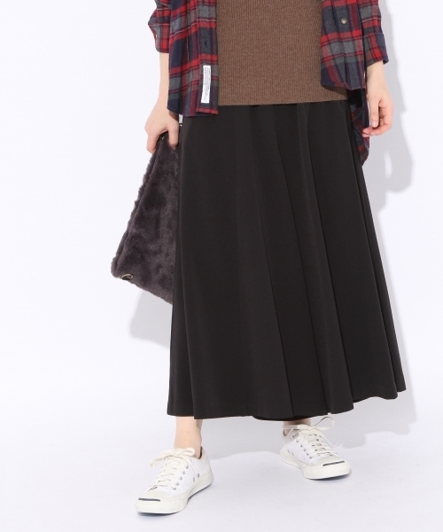 niko and...（ニコアンド）の「TRPUキモウフレアミドルパンツ（その他パンツ・レディース・チャコール/ブラック/キャメル/グリーン・4/3）」の2枚目の写真