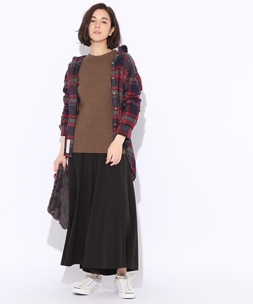 niko and...（ニコアンド）の「TRPUキモウフレアミドルパンツ（その他パンツ・レディース・チャコール/ブラック/キャメル/グリーン・4/3）」の16枚目の写真