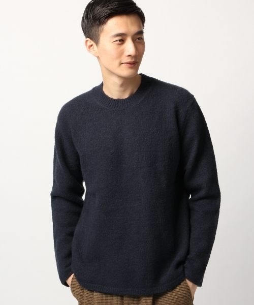 GLOBAL WORK(グローバルワーク)の「ブークレニットクルー/778488(ニット/セーター・メンズ・ライトブルー/ネイビー/ライトベージュ/ライトグリーン/グレー・LARGE/MEDIUM/SMALL/X-LARGE)」の1枚目の写真