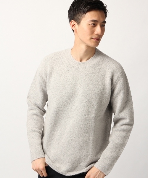 GLOBAL WORK(グローバルワーク)の「ブークレニットクルー/778488(ニット/セーター・メンズ・ライトブルー/ネイビー/ライトベージュ/ライトグリーン/グレー・LARGE/MEDIUM/SMALL/X-LARGE)」の2枚目の写真