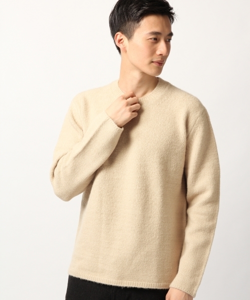 GLOBAL WORK(グローバルワーク)の「ブークレニットクルー/778488(ニット/セーター・メンズ・ライトブルー/ネイビー/ライトベージュ/ライトグリーン/グレー・LARGE/MEDIUM/SMALL/X-LARGE)」の3枚目の写真