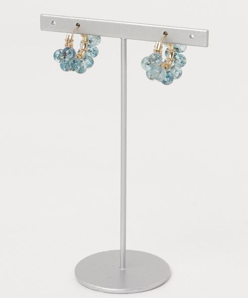 TONE SELECT GOODS(トーンセレクトグッズ)の「【marinaJEWELRY】14kgf/multicolored quartz pierced earring BLU(ピアス(両耳用)・レディース・ブルー・FREE)」の1枚目の写真