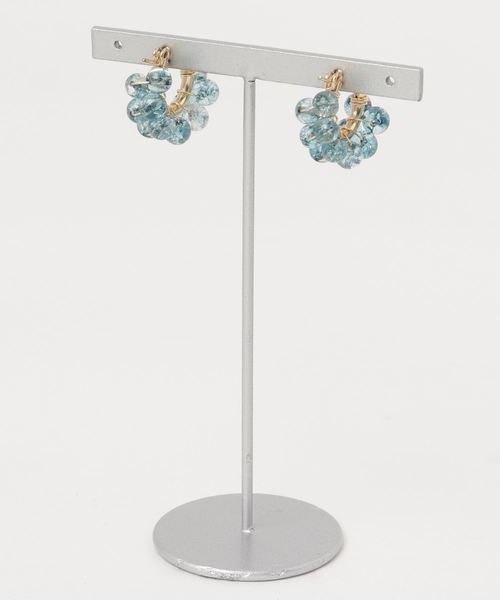 TONE SELECT GOODS(トーンセレクトグッズ)の「【marinaJEWELRY】14kgf/multicolored quartz pierced earring BLU(ピアス(両耳用)・レディース・ブルー・FREE)」の2枚目の写真