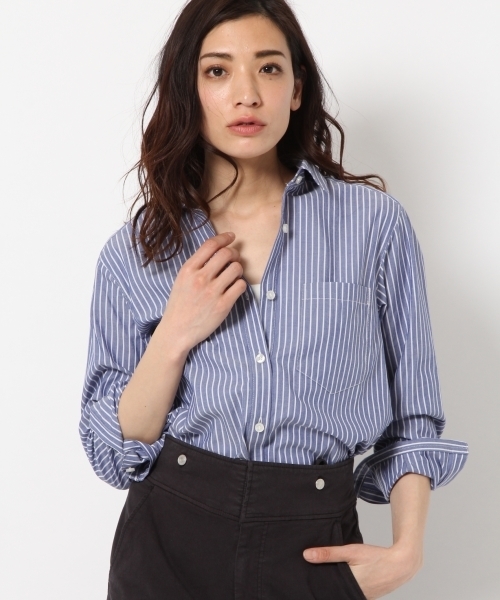 laboratory work（ラボラトリーワーク）の「2wayカシュクールシャツ（シャツ/ブラウス・レディース・ホワイト/ライトグリーン/ネイビー/ライトピンク・MEDIUM）」の3枚目の写真