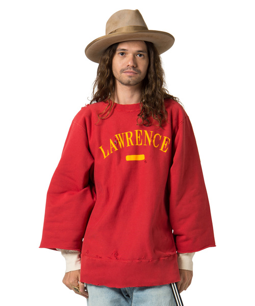 glamb(グラム)の「Richard big sweat / リチャードビッグスウェット(スウェット・メンズ・グレー/ホワイト/レッド/ブラック・1/3/4/2/0)」の4枚目の写真