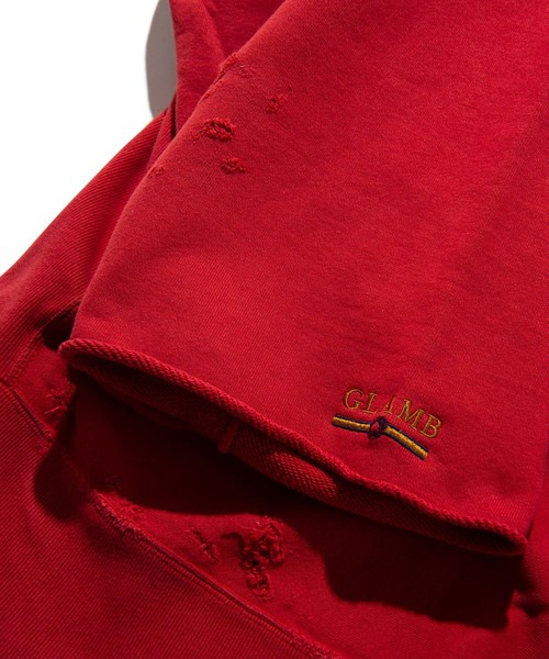 glamb(グラム)の「Richard big sweat / リチャードビッグスウェット(スウェット・メンズ・グレー/ホワイト/レッド/ブラック・1/3/4/2/0)」の9枚目の写真