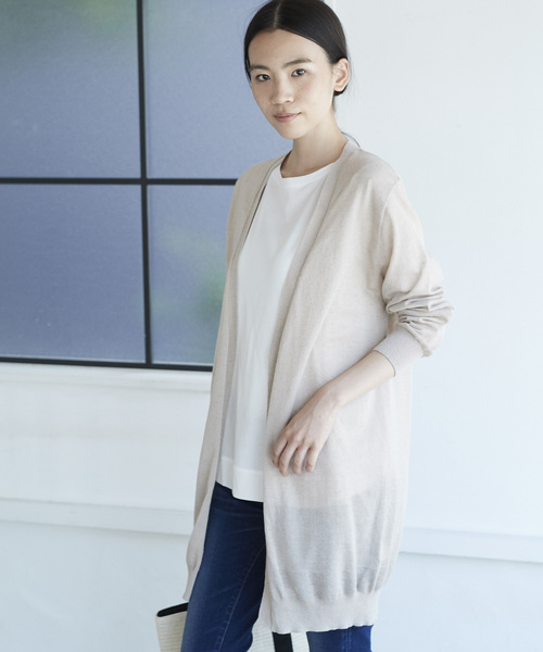 AMERICAN HOLIC（アメリカンホリック）の「・麻混トッパーカーディガン（カーディガン/ボレロ・レディース・ブラウン/ベージュ/マスタード/レッド/ブルー/ネイビー/チャコールグレー・FREE）」の3枚目の写真