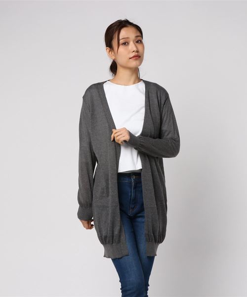 AMERICAN HOLIC（アメリカンホリック）の「・麻混トッパーカーディガン（カーディガン/ボレロ・レディース・ブラウン/ベージュ/マスタード/レッド/ブルー/ネイビー/チャコールグレー・FREE）」の2枚目の写真