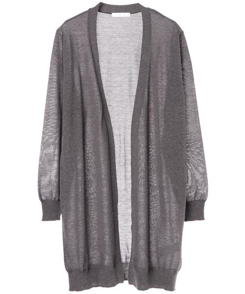 AMERICAN HOLIC（アメリカンホリック）の「・麻混トッパーカーディガン（カーディガン/ボレロ・レディース・ブラウン/ベージュ/マスタード/レッド/ブルー/ネイビー/チャコールグレー・FREE）」の21枚目の写真