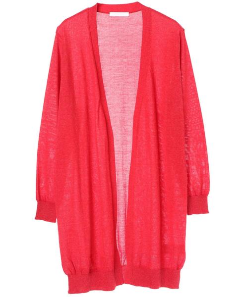 AMERICAN HOLIC（アメリカンホリック）の「・麻混トッパーカーディガン（カーディガン/ボレロ・レディース・ブラウン/ベージュ/マスタード/レッド/ブルー/ネイビー/チャコールグレー・FREE）」の20枚目の写真