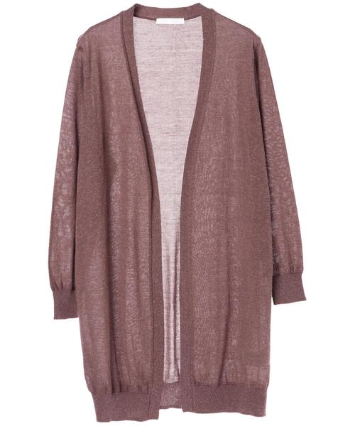 AMERICAN HOLIC（アメリカンホリック）の「・麻混トッパーカーディガン（カーディガン/ボレロ・レディース・ブラウン/ベージュ/マスタード/レッド/ブルー/ネイビー/チャコールグレー・FREE）」の18枚目の写真