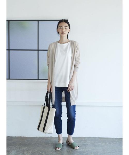 AMERICAN HOLIC（アメリカンホリック）の「・麻混トッパーカーディガン（カーディガン/ボレロ・レディース・ブラウン/ベージュ/マスタード/レッド/ブルー/ネイビー/チャコールグレー・FREE）」の14枚目の写真