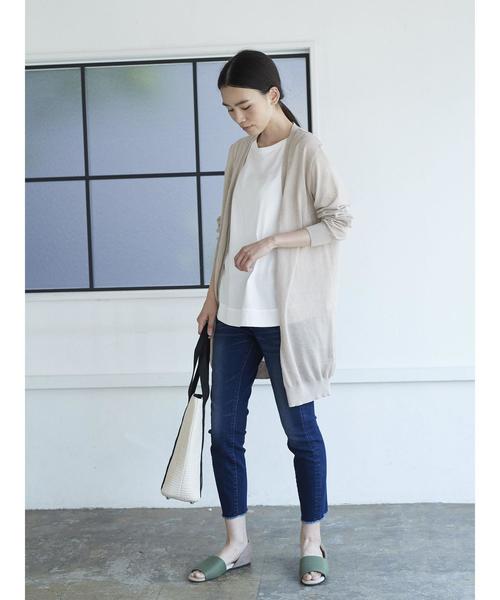 AMERICAN HOLIC（アメリカンホリック）の「・麻混トッパーカーディガン（カーディガン/ボレロ・レディース・ブラウン/ベージュ/マスタード/レッド/ブルー/ネイビー/チャコールグレー・FREE）」の13枚目の写真