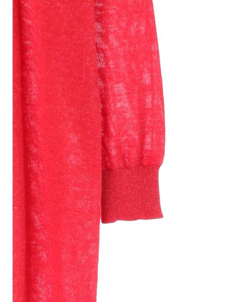 AMERICAN HOLIC（アメリカンホリック）の「・麻混トッパーカーディガン（カーディガン/ボレロ・レディース・ブラウン/ベージュ/マスタード/レッド/ブルー/ネイビー/チャコールグレー・FREE）」の9枚目の写真