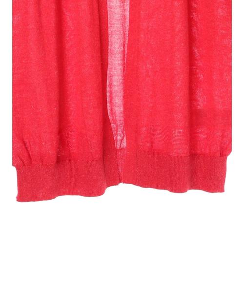 AMERICAN HOLIC（アメリカンホリック）の「・麻混トッパーカーディガン（カーディガン/ボレロ・レディース・ブラウン/ベージュ/マスタード/レッド/ブルー/ネイビー/チャコールグレー・FREE）」の8枚目の写真