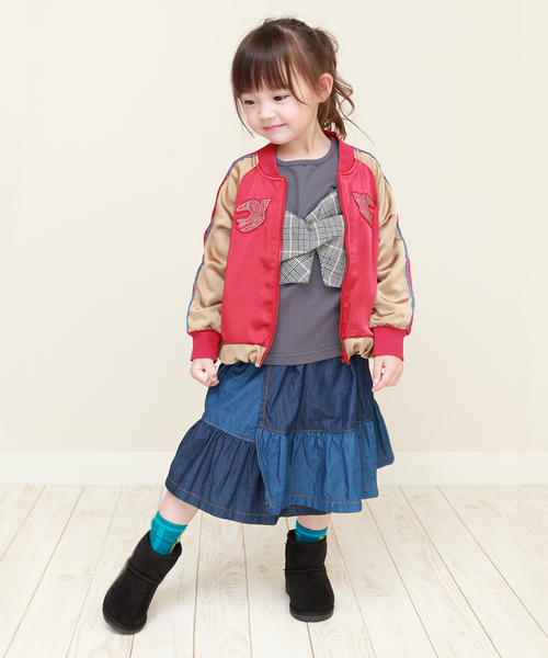 RAGMART（ラグマート）の「グレンチェックビスチェＴシャツ（Tシャツ/カットソー・キッズ・ブラック/グレー・110cm/100cm/120cm/130cm）」の4枚目の写真