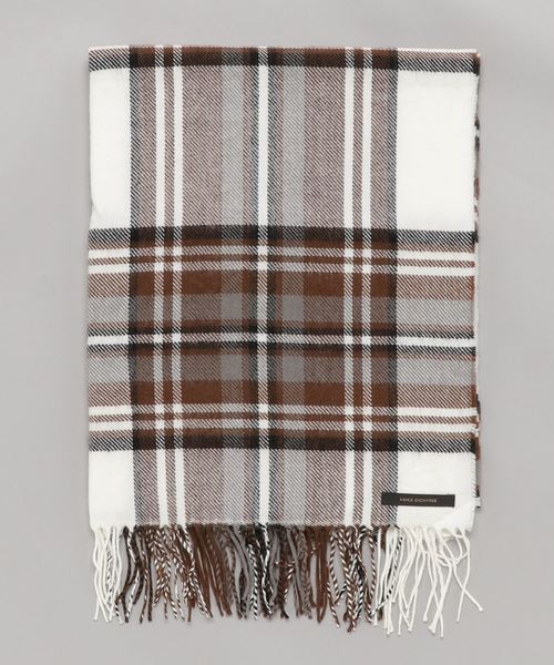 VENCEEXCHANGE（ヴァンスエクスチェンジ）の「タータンチェックストール（ストール/ショール・レディース・ホワイト/ブラック/ベージュ/ネイビー・FREE）」の2枚目の写真