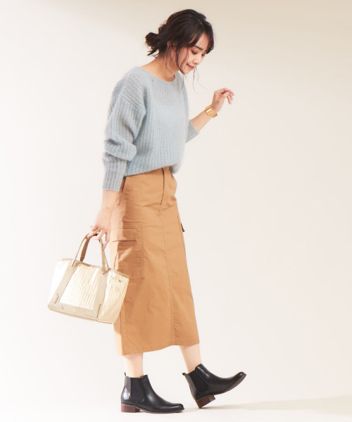 PICHE ABAHOUSE(ピシェ アバハウス)の「【WEB別注】サイドゴアブーツ(ブーツ・レディース・ブラック/ダークブラウン・S/M/L)」の4枚目の写真