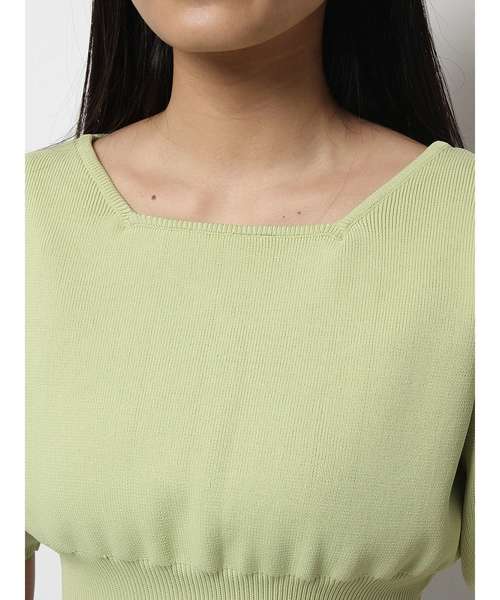 EMODA（エモダ）の「コンパクトＷフロントニット（ニット/セーター・レディース・ホワイト/ブラック/ライム/ブラウン・FREE）」の20枚目の写真