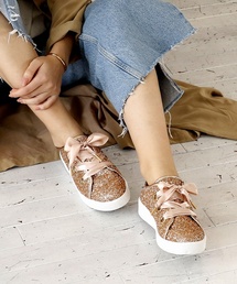 VIVIAN | 紐が選べるリボンローテクスニーカー(スニーカー)